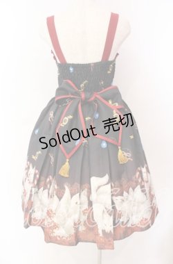 画像5: axes femme kawaii / 彼岸の白狐会柄ジャンスカ M クロ O-25-10-28-014-AX-OP-OW-OS