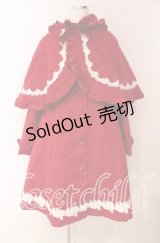 axes femme kawaii / 童話の小公女コート M ワイン O-25-10-28-017-AX-CO-OW-OS