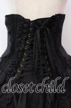 画像2: ATELIER PIERROT / バッスルコルセットスカート  ブラック O-25-10-28-018-EL-SK-IG-OS