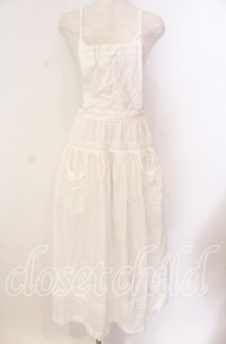 画像1: WONDERFUL WORLD / タックエプロン  シロ O-25-10-28-019-LO-OP-IG-OS