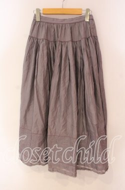 画像1: WONDERFUL WORLD / 裾タックエプロン  ラベンダー O-25-10-28-022-LO-SK-IG-OS