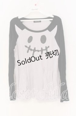 画像1: PEACE NOW / エビィちゃんラグランカットソー M ラベンダー×ブラック O-25-10-29-035-PU-TO-IG-OS