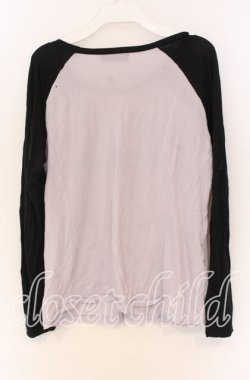 画像3: PEACE NOW / エビィちゃんラグランカットソー M ラベンダー×ブラック O-25-10-29-035-PU-TO-IG-OS