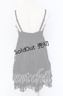 画像3: H jelly / プリントフリルレースベビードール  ブラック×レッド O-25-10-29-005-HN-OP-IG-OS