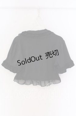 画像3: axes femme / シフォンフリルボレロ  クロ O-25-10-29-039-AX-TO-IG-OS