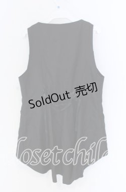 画像2: axes femme POETIQUE / ノーカラーロングベスト M クロ O-25-10-29-040-AX-TO-IG-OS