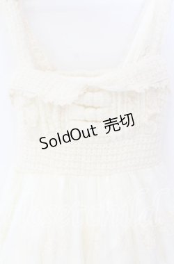画像2: LIZ LISA / ワッフルニットチュールワンピース  アイボリー O-25-10-29-041-LO-OP-IG-OS