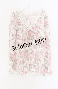 LIZ LISA / 花柄起毛チュニック  オフ×ピンク O-25-10-29-042-LO-TO-IG-OS