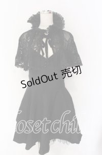 KILL STAR / Ambrose Party Dress Lace Cape XL ブラック O-25-10-29-043-SL-TO-IG-OS