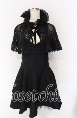 画像1: KILL STAR / Ambrose Party Dress Lace Cape XL ブラック O-25-10-29-043-SL-TO-IG-OS