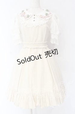 画像1: 星箱works / 四つ葉のクローバーワンピース  ベージュ O-25-10-29-048-PU-OP-OW-OS