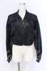 Qutie Frash / ミリタリーメッシュショートブルゾン  ブラック O-25-10-29-007-QU-JA-IG-OS