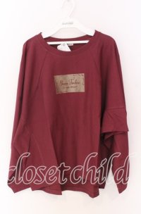 axes femme / アソートロゴドルマンTシャツ  ワイン O-25-10-29-049-AX-TS-IG-ZT132