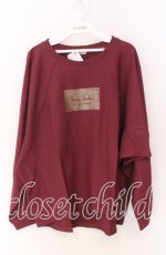 画像1: 【SALE】axes femme / アソートロゴドルマンTシャツ  ワイン O-25-10-29-049-AX-TS-IG-ZT132 (1)