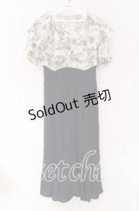 axes femme / ハイウエストドッキングワンピース  ネイビー O-25-10-29-051-AX-OP-IG-OS