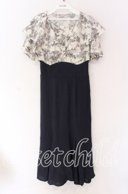 画像1: axes femme / ハイウエストドッキングワンピース  ネイビー O-25-10-29-051-AX-OP-IG-OS