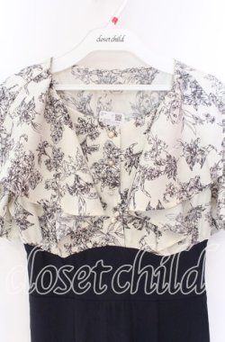 画像2: axes femme / ハイウエストドッキングワンピース  ネイビー O-25-10-29-051-AX-OP-IG-OS