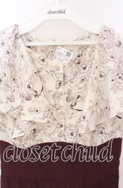 画像2: axes femme / ハイウエストドッキングワンピース  ワイン O-25-10-29-052-AX-OP-IG-OS