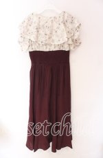 画像3: 【SALE】axes femme / ハイウエストドッキングワンピース  ワイン O-25-10-29-052-AX-OP-IG-ZT052 (3)