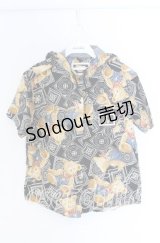 PINK HOUSE / オーバーオールくまさん半袖フードシャツ  クロ O-25-10-29-054-LO-BL-IG-OS