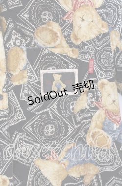 画像2: PINK HOUSE / オーバーオールくまさん半袖フードシャツ  クロ O-25-10-29-054-LO-BL-IG-OS