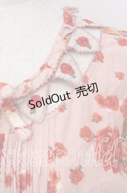 画像3: PINK HOUSE / ハートローズ柄半袖ワンピース  ピンク O-25-10-29-055-LO-OP-IG-OS