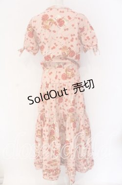 画像4: PINK HOUSE / ハートローズ柄半袖ワンピース  ピンク O-25-10-29-055-LO-OP-IG-OS