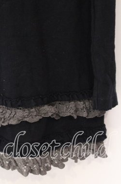 画像2: PINK HOUSE / 裾レースカットソー  クロ O-25-10-29-057-LO-TO-IG-OS