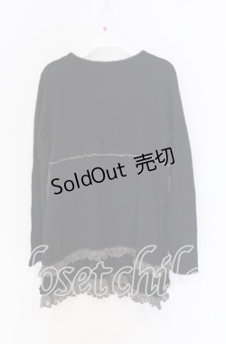 画像3: PINK HOUSE / 裾レースカットソー  クロ O-25-10-29-057-LO-TO-IG-OS