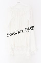 Triple fortune / シャーリングブラウス(長袖) M ホワイト O-25-10-29-058-EL-BL-IG-OS