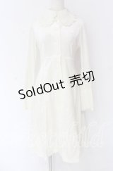 PEACE NOW / クラッシュベロア丸襟ワンピース M アイボリー O-25-10-29-059-PU-OP-IG-OS