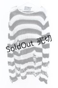 KILL STAR / Pugsley Knit Sweater XL ブラック×ホワイト O-25-10-29-060-SL-TO-IG-OS