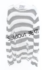 KILL STAR / Pugsley Knit Sweater XL ブラック×ホワイト O-25-10-29-060-SL-TO-IG-OS