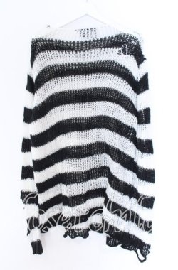 画像3: KILL STAR / Pugsley Knit Sweater XL ブラック×ホワイト O-25-10-29-060-SL-TO-IG-OS