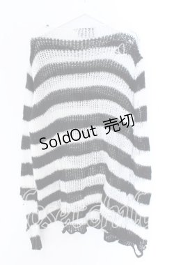 画像3: KILL STAR / Pugsley Knit Sweater XL ブラック×ホワイト O-25-10-29-060-SL-TO-IG-OS
