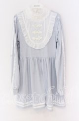 Jamieエーエヌケー / チャイナジャージワンピース M サックス O-25-10-29-062-LO-OP-OW-OS