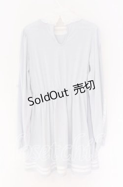 画像3: 【SALE】Jamieエーエヌケー / チャイナジャージワンピース M サックス O-25-10-29-062-LO-OP-OW-ZT372