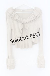 Hoshibako Works / ショートフリルカーディガン  ベージュ O-25-10-29-065-LO-TO-OW-OS