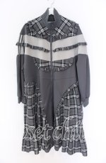 画像1: HEIHEI / ヨークフリルジャージワンピース  グレー O-25-10-29-066-PU-OP-OW-OS (1)