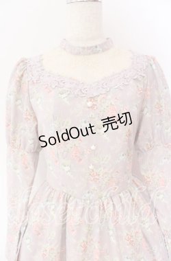 画像2: 【SALE】Kurumi Collaboration / KRハナジゴスリーブワンピース M ラベンダー O-25-10-29-068-LO-OP-IG-ZT249