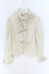 metamorphose / 共フリルブラウス（マトンスリーブ）  ベージュ O-25-10-29-071-ME-BL-IG-OS