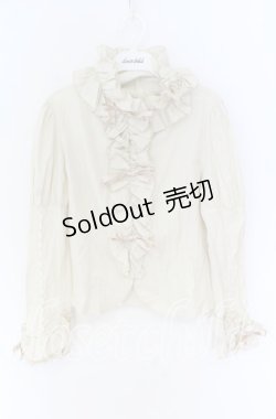 画像1: metamorphose / 共フリルブラウス（マトンスリーブ）  ベージュ O-25-10-29-071-ME-BL-IG-OS