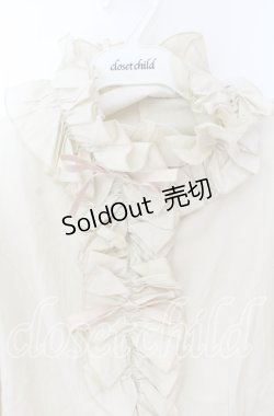 画像2: metamorphose / 共フリルブラウス（マトンスリーブ）  ベージュ O-25-10-29-071-ME-BL-IG-OS