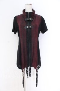 Qutie Frash / アーム付きZIPカーデ  レッド×ブラック O-25-10-29-073-QU-TO-IG-OS