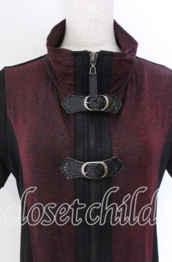 画像2: Qutie Frash / アーム付きZIPカーデ  レッド×ブラック O-25-10-29-073-QU-TO-IG-OS