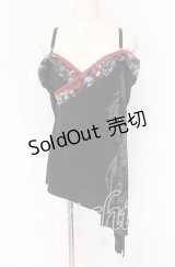 Qutie Frash / オフショルカットソー  レッド×ブラック O-25-10-29-009-QU-TO-IG-OS