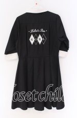 画像3: 【SALE】HELL CAT PUNKS / バイカラーシャツワンピース  ブラック×ホワイト O-25-10-29-075-PU-OP-IG-ZT077 (3)