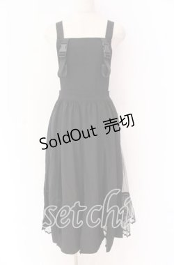 画像1: Jamie エーエヌケー / 胸バックルジャンパースカート  クロ O-25-10-29-076-LO-OP-IG-OS