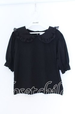 画像1: m petit by misako / 丸襟プルオーバー M クロ O-25-10-29-086-LO-TO-IG-OS