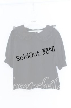 画像1: m petit by misako / 丸襟プルオーバー M クロ O-25-10-29-086-LO-TO-IG-OS